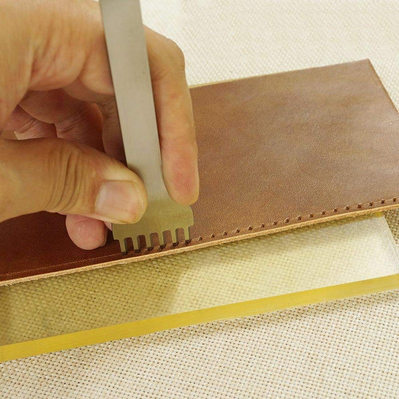 Yimaa Leather Punch Mat Poly Cutting Board Pounding Pad Stamping Hole Bag Punch Tool Rubber Mute Board for Leather Working DIY Craft, 7.9x5.9in - Image 3
